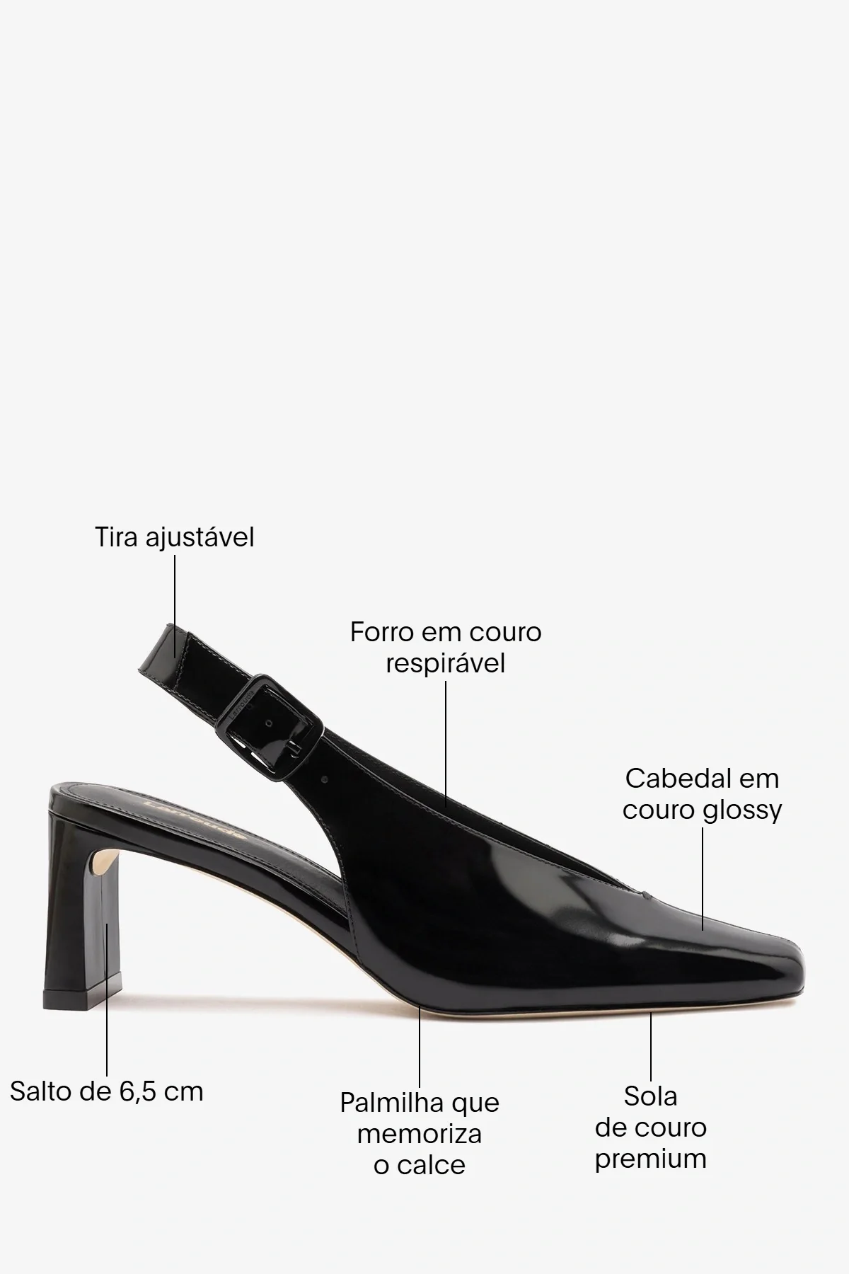 Slingback Katie Couro Preto - Image 5