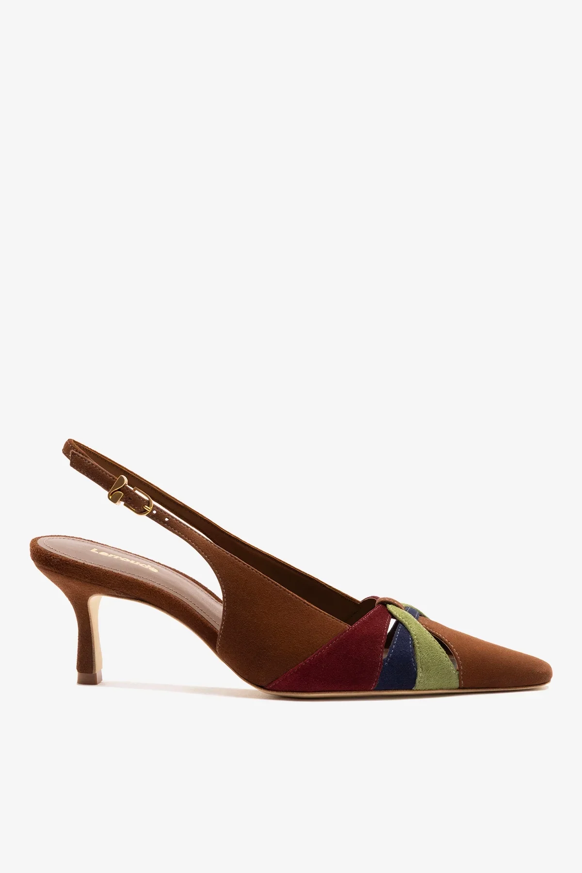 Slingback Kirstin Camurça Marrom